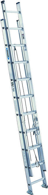 Werner D1528-2 Extension Ladder, 27 ft H Reach, 300 lb, Aluminum